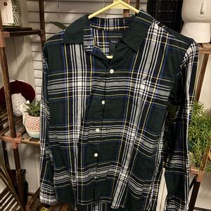 Nautica Women's Plaid Button Down Shirt - Green, Blue, Yellow, White